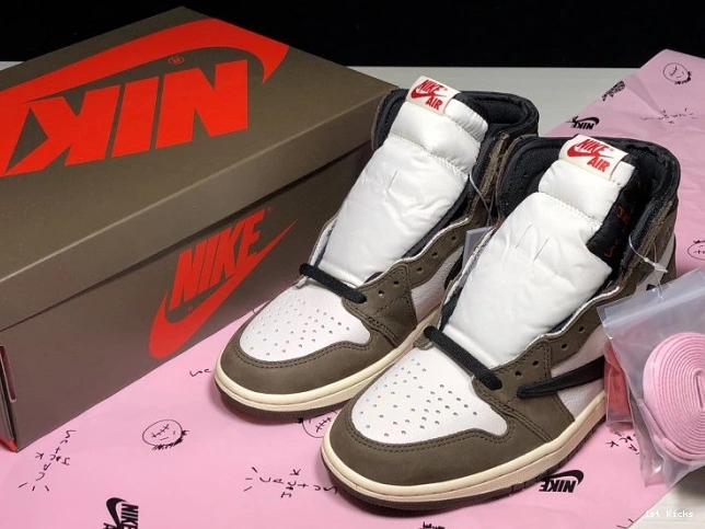 1st Kicks Shoes CD4487 - Air 1 x Scott OG 'Mocha' Jordan High 100 Retro Travis 0712